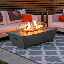 Rated 4.5 out of 5 stars. Fireglow Gladstone Rectangular Gas Firepit Coffee Table Light Grey The Outside Living Room