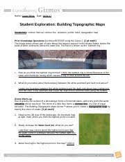 Students must use basic map reading skills as well as algebra to work with map scale, measure distances this exercise introduces students to topographic maps and some of the information presented on them. White Buildingtopographicmaps Doc Name Grace White Date Student Exploration Building Topographic Maps Vocabulary Contour Interval Contour Line Course Hero