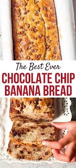 Easy One Bowl Banana Bread With Chocolate Chips In 2020 Homemade Banana Bread One Bowl Banana Bread Moist Banana Bread
