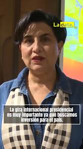 #Tendencia "La gira internacional presidencial es muy importante ya que  buscamos inversión para el país", La canciller Gabriela Sommerfeld resaltó  que la gira presidencial, iniciada en el Vaticano y ...