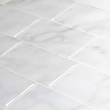 White is the color of purity, freshness, exquisiteness, and royalty. Buy Faronzebacksplash Tiles Self Adhesive Wall Tiles For Kitchen Bathroom Peel And Stick Calacatta Marble Design 11 25 X 10 4 Sheets Pack Online In Germany B07dppc7bp