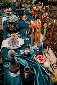 Dark teal bridesmaid dresses and groomsmen's attire, table cloth, dark teal wedding cake dotted with orange flowers, dark teal and orange flowers in bouquets and flower decorations… all of these are the perfect wedding combos. 20 Dark Teal And Rust Orange Wedding Color Ideas For Fall Orange Wedding Colors Orange Wedding Wedding Theme Colors
