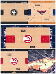 Atlanta hawks logo by unknown author license: Favorite Hawks Court Design Over The Years Atlantahawks