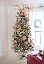 Check spelling or type a new query. Flocked Christmas Tree With Pink And Gold Accents Classy Clutter