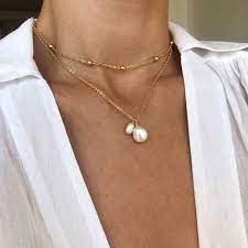 Pearl Necklace Freshwater Pearl Dainty Pearl Necklace Timeless Delicate Pearl Necklace 14k Gold Ne Pearl Charm Necklace Beautiful Jewelry Fashion Necklace