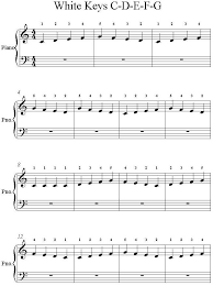 White Keys C D E F G Piano Piano Beginner Piano Lessons Piano