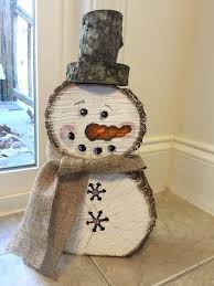 Wooden Snowman Decoration Noel Decoration Noel Fait Main Et Bonhomme De Neige En Bois