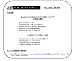 Selain gaji yang memadai, pt nestle indonesia juga memberlakukan karyawannya dengan baik. Lowongan Pt Eka Jaya Internasional