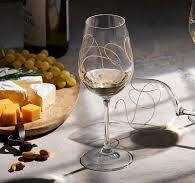 Wine - Goblet - Glasses - Glass Is Lead Free Crystal - Set Of 4 - With  String Design - By Barski - Made In Europe - 16 Oz