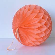 Coral Paper Honeycomb Ball Wedding Decorations Beach Etsy In 2021 Honeycomb Paper Tissue Paper Ball Paper Flowers Wedding