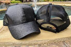 Cc Glitter High Ponytail Cap Glitter High Ponytail Cap Cc Etsy Hats For Sale Messy Bun Hat Cc Hats