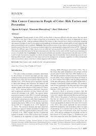 Deferral of these visits may have critical health impact, including delayed diagnosis for melanoma and other skin cancers. Pdf Skin Cancer Concerns In People Of Color Risk Factors And Prevention
