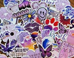 The size of the box is about 4*4 cm, i thought . Purple Stickers Etsy