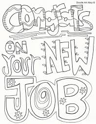 Sending congratulation messages or card writing warm and heartfelt wishes your best wishes and congratulatory words can melt their heart if you use them properly. New Job Coloring Pages Doodle Art Alley