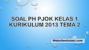 Soal Ph Pjok Kelas 1 Tema 2 K13 Tahun 2020 2021 Websiteedukasi Com
