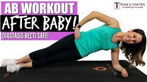 Ab Workout After Baby Postpartum Ab Exercises Diastasis Recti Safe Workout Youtube