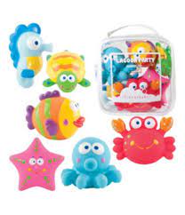 Whether your little one is into pirates or princesses, you'll find infant bath toys that encourage creativity and imagination. Elegant Baby 6 Piece Lagoon Party Bathtub Pool Squirties Dillard S Elegant Baby Baby Toys Bath Toys
