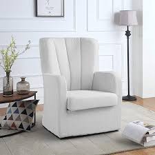 Modern Swivel Armchair Rotating Accent Chair For Living Room With Pleated Back Accent Chairs For Living Room Shabby Chic Table And Chairs Living Room Chairs