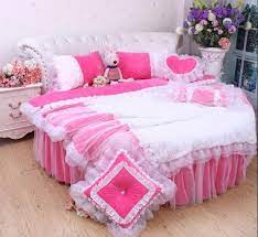 Cheap bedding sets, buy quality home & garden directly from china suppliers:cotton lace black white round bed luxury bedding 4pcs sets queen king size cow pattern princess girls home. Pin On Round Bedding Set