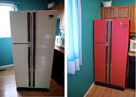 Epoxy paint is designed for use on appliances, but chalkboard paint on a refrigerator works when you lightly sand. Red Refrigerator This Diy Project Will Save You 100 S