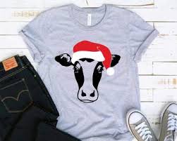 Download Cow Christmas Hat Svg Clipart Farm Heifer Santa Claus Props 1087s By Hamhamart SVG Cut Files