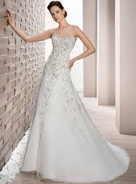 This Exquisite Strapless A Line Gown With Soft Sweetheart Neckline Is Embellished With Magnificent Bea Wedding Dresses Demetrios Wedding Dress Bridal Dresses