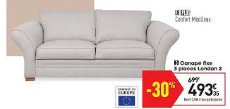 Canape 3 places + 2 places. Offre Canape Fixe 3 Places London 2 Chez Conforama