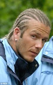 Cornrow hairstyles can range from the strictly linear, in parallel rows beginning at the front of the scalp and ending at the neck to complex geometric patterns, swirls, and curves. David Beckham With Cornrows
