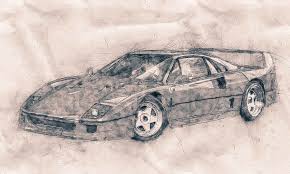 Ferrari of long island is long island's only factory authorized ferrari dealership. Ferrari F40 Sports Car 1987s Grand Tourer Automotive Art Car Posters Mixed Media By Studio Grafiikka