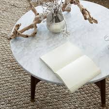 Designed with a beautiful marble top. West Elm Reeve Mid Century Coffee Table Marble Lazysuzy