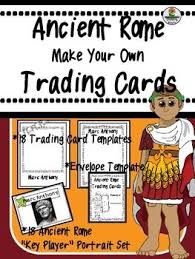 Cardstock, no larger than 4 x 6. Ancient Rome Trading Cards Make Your Own 18 Templates Portrait Cards Fun Ancient Rome Rome Trading Card Template
