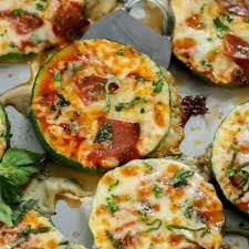 A fruit that cooks up as a vegetable to make the most of your girthy zucchini, turn its large size to your advantage; Zucchini Pizza Bites Easy Low Carb