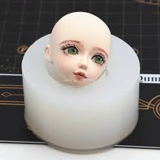Ultra Light Clay Doll Face Outline Silicone Mold DIY Resin Clay Q Version  Cartoon Cartoon Character Face Outline Making Mold