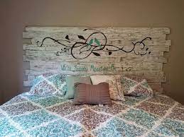 A Headboard I Made From Pallets For Our King Size Bed Diy King Size Headboard Pallet Furniture Headboards For Beds