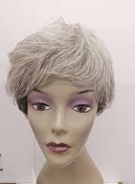 Pixie Short Cut Human Hair Wig Gray (H20725)