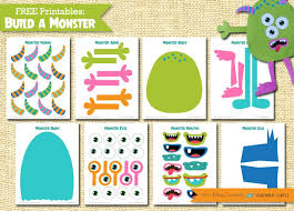 Build A Monster Free Printable Craft Kit Somewhat Simple Free Printable Crafts Printable Crafts Printable Craft Kit