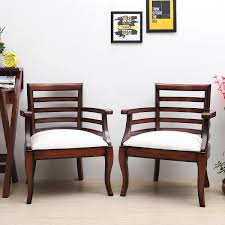 Yaheetech dining chairs with rubber wood legs fabric upholstered armless chairs for kitchen dining room living room hotel weeding lounge reception, set of 4, dark gray 4.2 out of 5 stars 122 $182.99 $ 182. Living Room Chair Wooden Arm Chairs Comfortable Chair For Home
