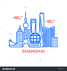 上海市建筑复古的矢量插图 城市天际线轮廓 摩天大楼 中风的设计 建筑物 地标 符号 标志 站酷海洛创意正版图片 视频 音乐素材交易平台 shutterstock中国独家合作伙伴