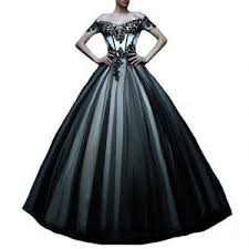 Emo Prom Dresses Black Lace Ball Gown Vintage Black Dress Lace Dress Black