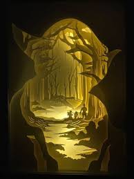 Pin By Plog Rogers On Star Wars Badassery Paper Cutout Art 3d Paper Art Shadow Box Art