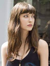 Brown Short Bangs Google Search Hair Styles Long Hair With Bangs Hairstyles With Bangs