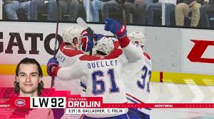 Chl player of the year and won the memorial cup, drouin was selected by the tampa bay lightning in the first round. Drouin Nets The Opener Nhl 20 Nhl Com