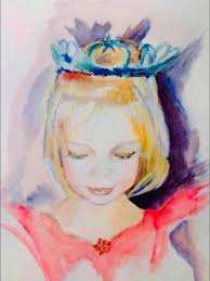 Painting by my sister Bernie Murphy of her granddaughter Aoibheann