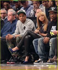 beyonce jay z nets vs knicks game at barclays center