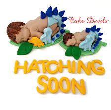 Dinosaur Baby Shower Cake Topper Fondant Sleeping Baby Dinosaur Baby Shower Decorations Dinosaur Cake Decorations Handmade Edible