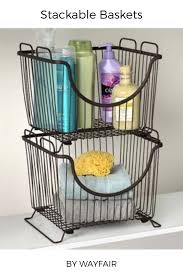 I Just Love These Stackable Wire Baskets They Re Perfect For The Pantry Or The Bathroom Wirebaskets Stackable Storage Bins Stackable Baskets Stacking Basket