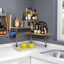 Check spelling or type a new query. 3 Tier Kitchen Desktop Corner Shelving Unit Bamboo And Stainless Steel Kitchen Storage With 4 Hooks Saving Space For Office Organize Walmart Com Corner Shelving Unit Corner Shelves Corner Shelf Unit