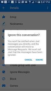 You'll see the search bar on the main page of your chats when you open the app. What Does Ignore Messages Means On Facebook Messenger 2021
