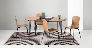 Ryland Eettafelset Met 4 Stoelen Eiken En Zwart Stuhl Eiche Stuhle Esstisch Ausziehbar