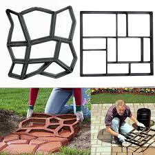 【easy to use】：this concrete board is easy to use. Vingo Floor Path Maker Mould Diy Regular Paver Stones Paving Mould Brick Reusable Concrete Mold 40x40cm